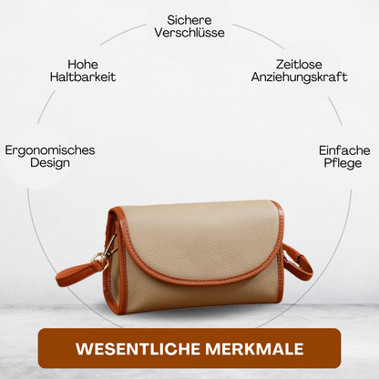 BERK | Schicke kompakte Leder Baguette Crossbody Tasche