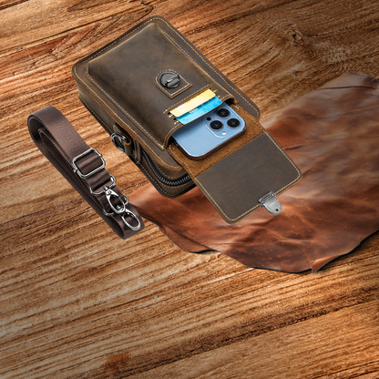 BERK | Mini-Messenger-Lederumhängetasche