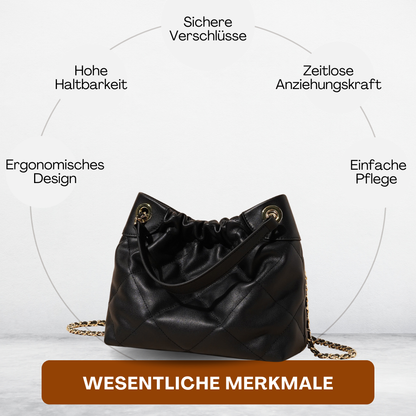 BERK | Schlanke Shoppertasche aus Leder mit Ketten