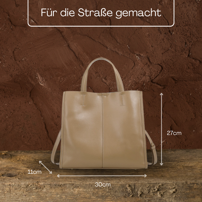 BERK | Klassische Leder-Tasche mit Top-Griff