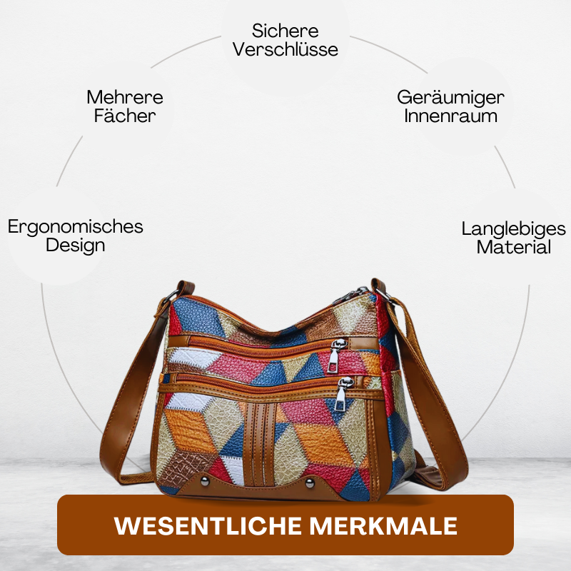 BERK | Colorblock Chic 3D-Muster Crossbody Tasche