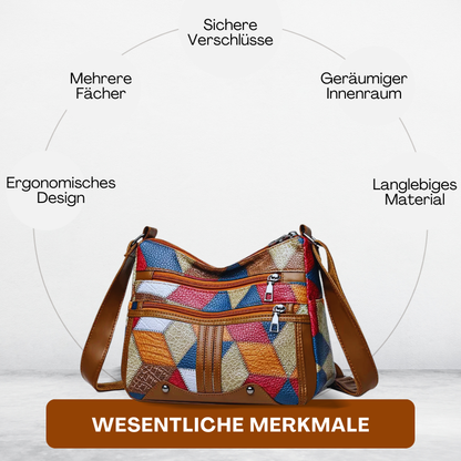 BERK | Colorblock Chic 3D-Muster Crossbody Tasche