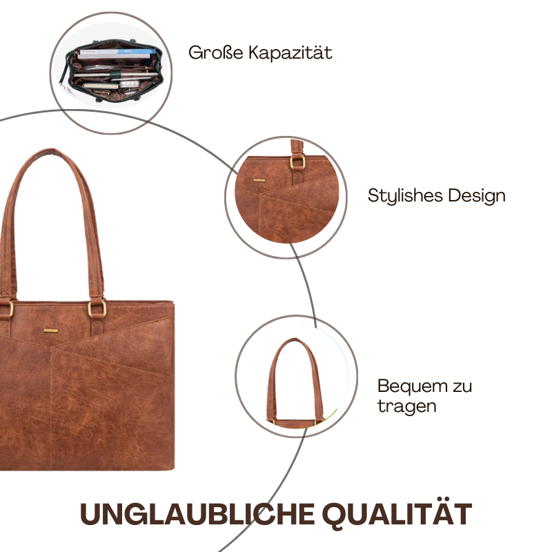 BERK | Elegante lila Laptop-Tasche