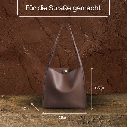 BERK | Retro-Tragetasche aus echtem Leder