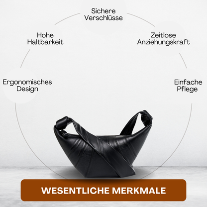 BERK | Minimalistische Ledertasche in Croissantform