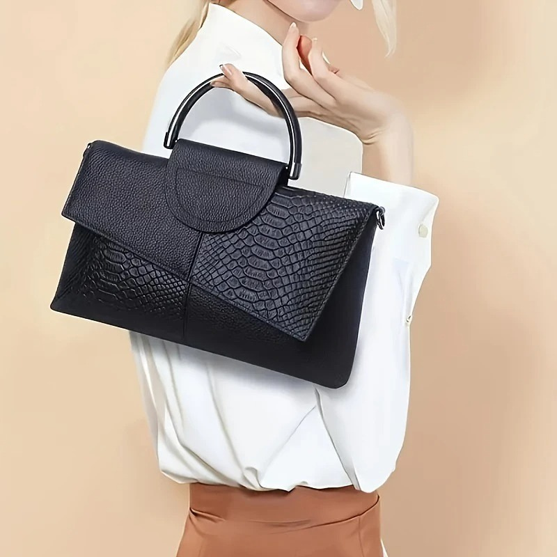 BERK | Luxus-Tasche mit Kroko-Prägung