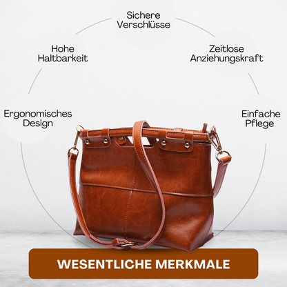 BERK | Echtes Leder Retro-Damen-Messenger-Tasche