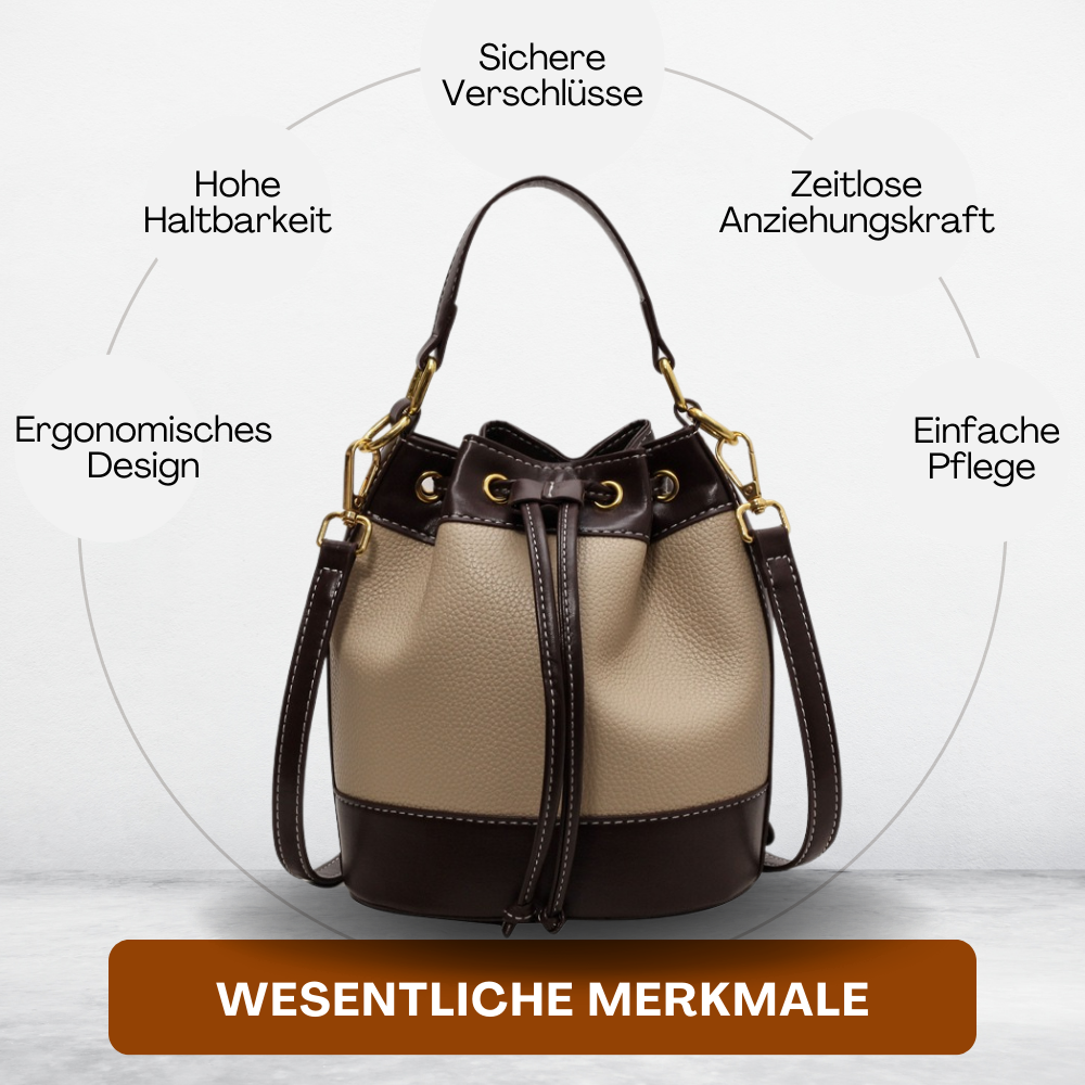 BERK | Zweifarbige Premium-Ledertasche mit verstellbarem Riemen
