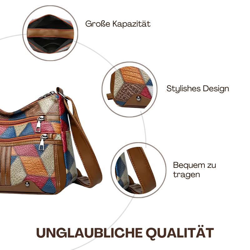 BERK | Colorblock Chic 3D-Muster Crossbody Tasche