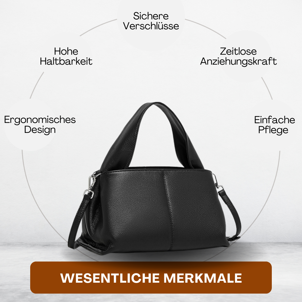 BERK | Klassische Damen-Retro-Tasche aus echtem Leder