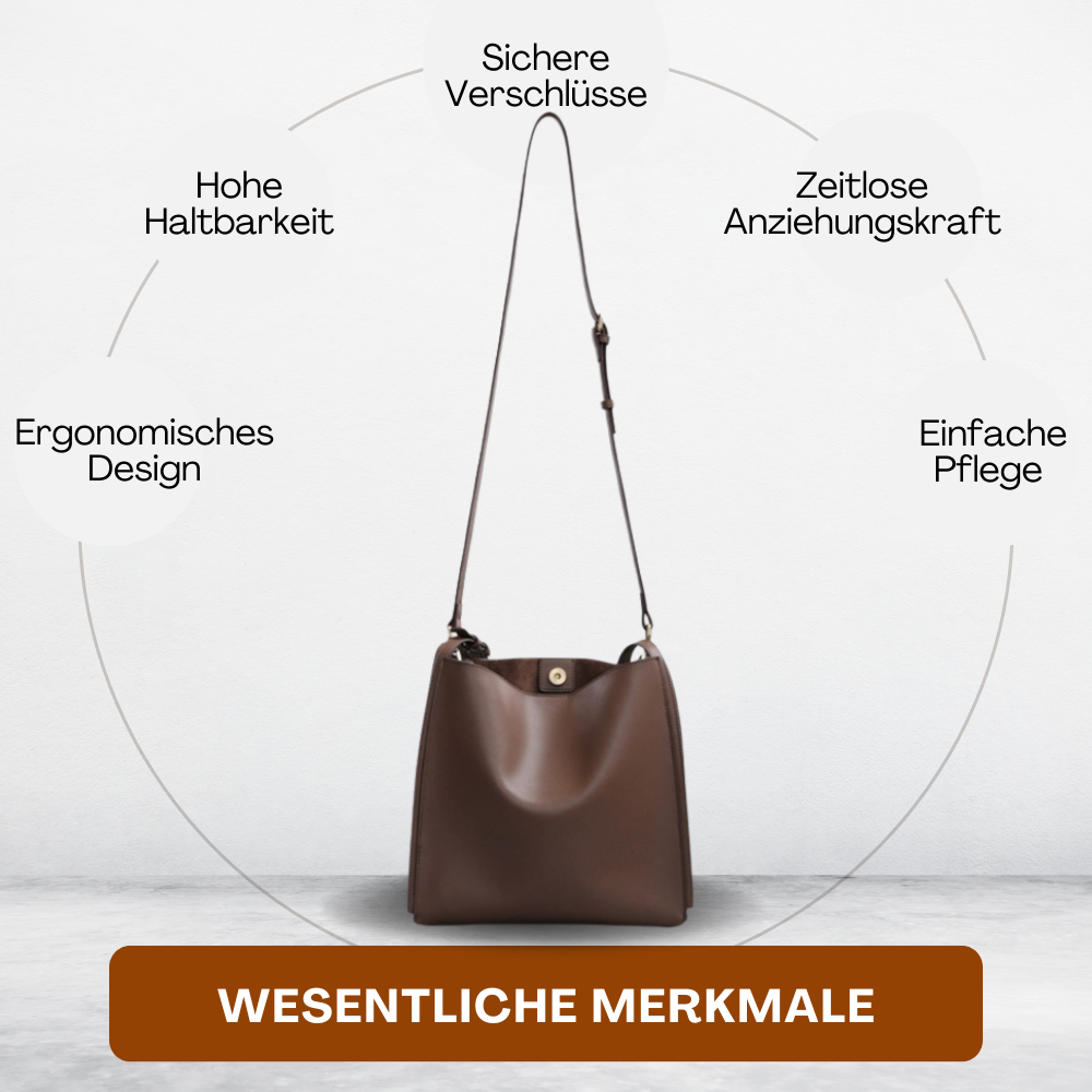 BERK | Retro-Tragetasche aus echtem Leder