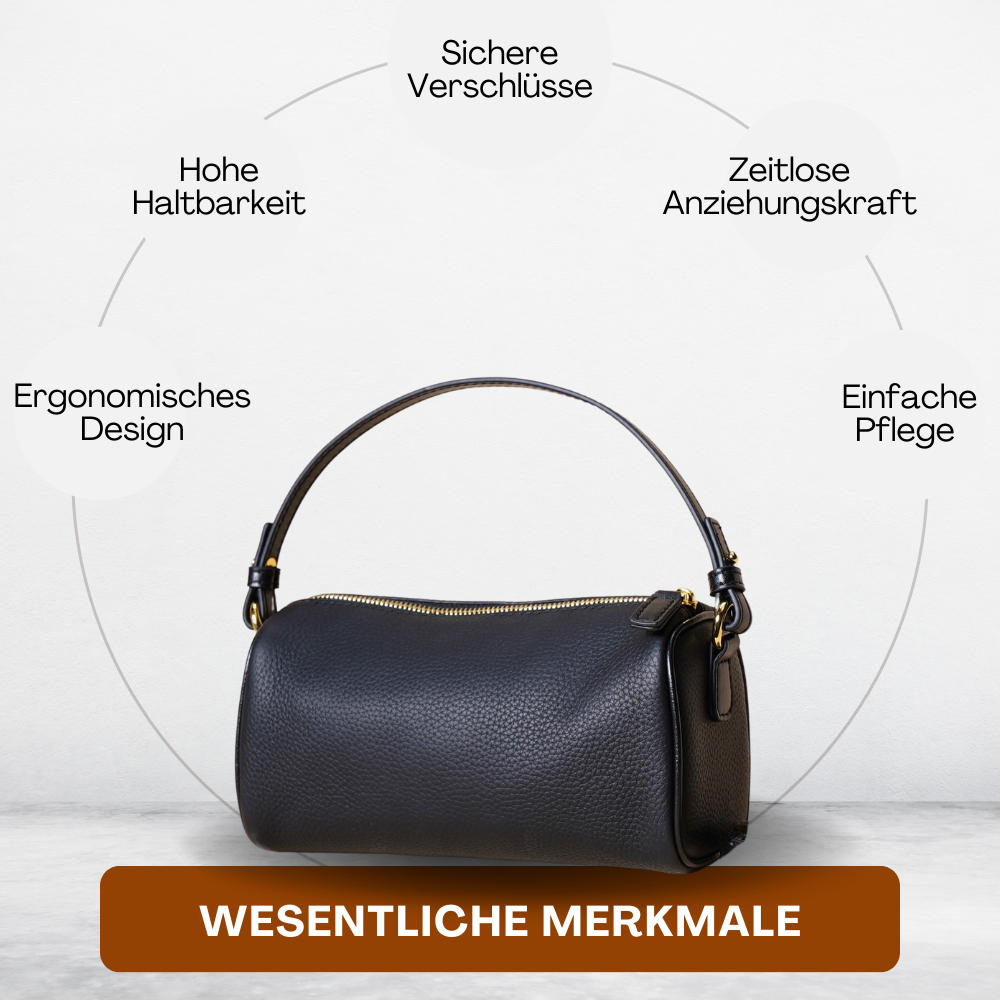 BERK | Schlanke Lederhandtasche - Umhängetasche