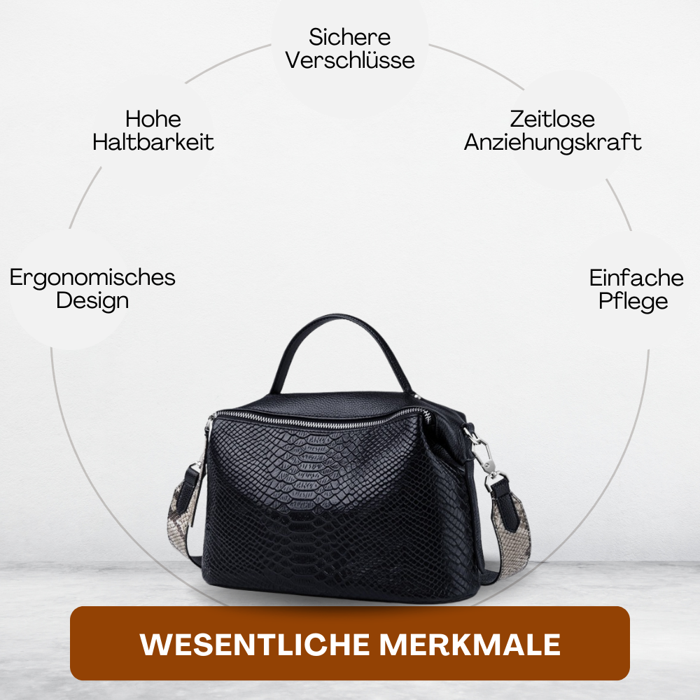 BERK | Texturierte, vielseitige Schulter- und Umhängetasche aus Leder