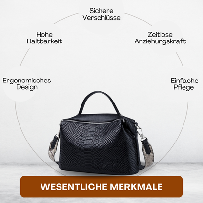 BERK | Texturierte, vielseitige Schulter- und Umhängetasche aus Leder