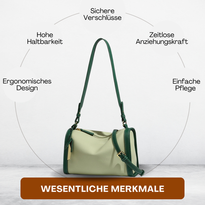 BERK | Hochwertige zweifarbige Tasche aus echtem Leder