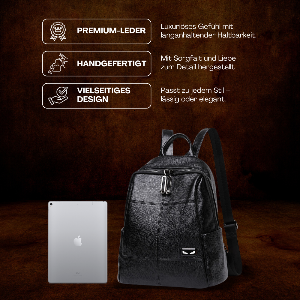 BERK | Laptop-sicherer Lederrucksack