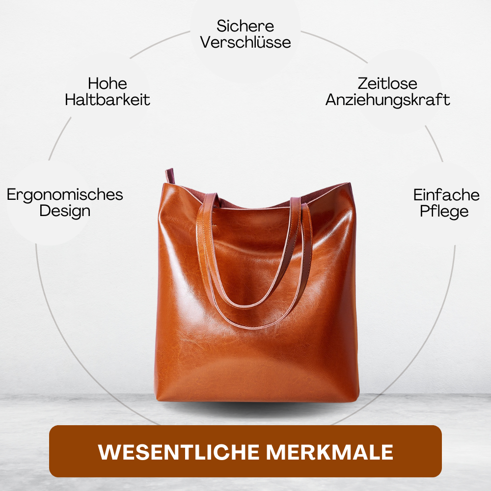 BERK | Glattledertasche mit großem Fassungsvermögen