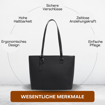 BERK | Tote Tasche aus weichem, genarbtem Leder mit großem Fassungsvermögen