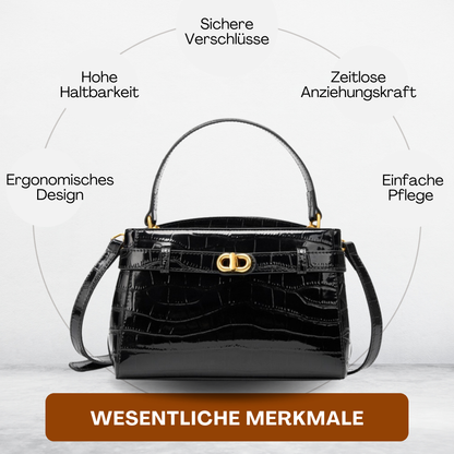 BERK | Strukturierte Ledertasche mit glatter Oberfläche