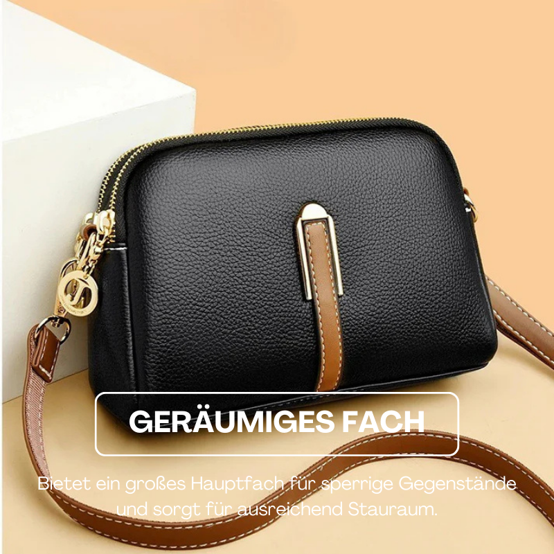 BERK | Crossbody-Tasche mit Litschi-Prägung