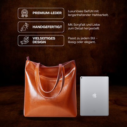 BERK | Glattledertasche mit großem Fassungsvermögen