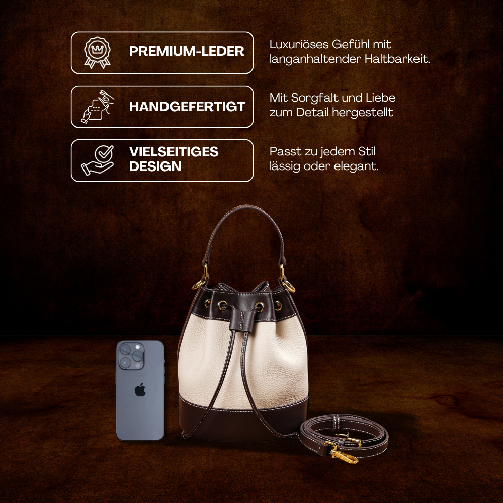 BERK | Zweifarbige Premium-Ledertasche mit verstellbarem Riemen