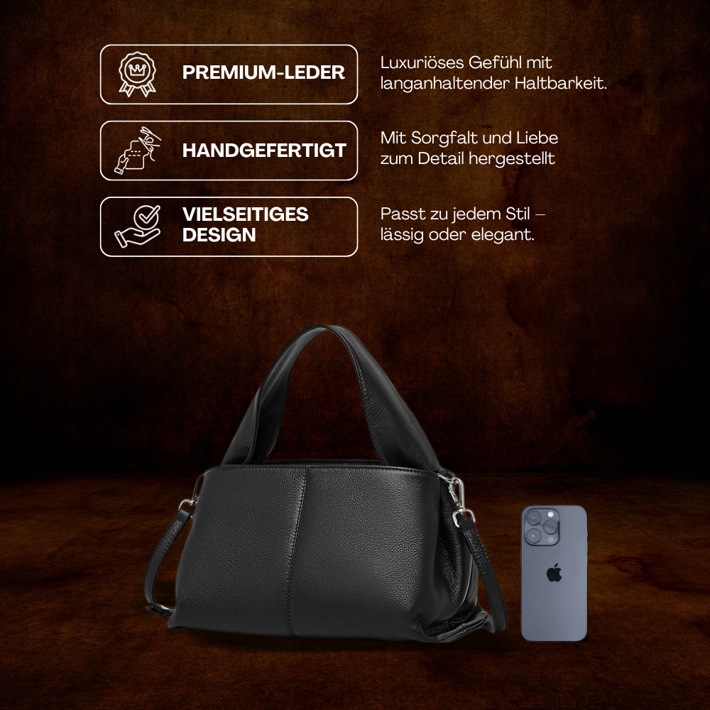 BERK | Klassische Damen-Retro-Tasche aus echtem Leder