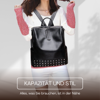 BERK | Design Nietenrucksack aus Leder