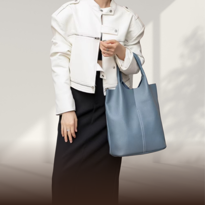 BERK | Leder-Tote mit verstärktem Griff und Etui