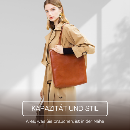 BERK | Glattledertasche mit großem Fassungsvermögen