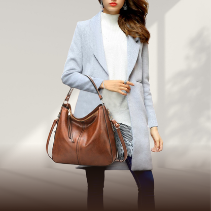 BERK | Minimalistische Zwei-Wege-Leder-Umhängetasche im Vintage-Stil