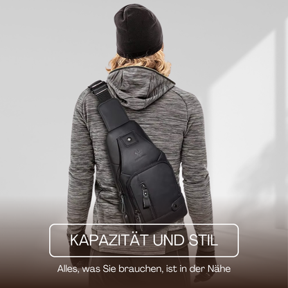 BERK | Mehrtaschen-Brusttasche aus Leder