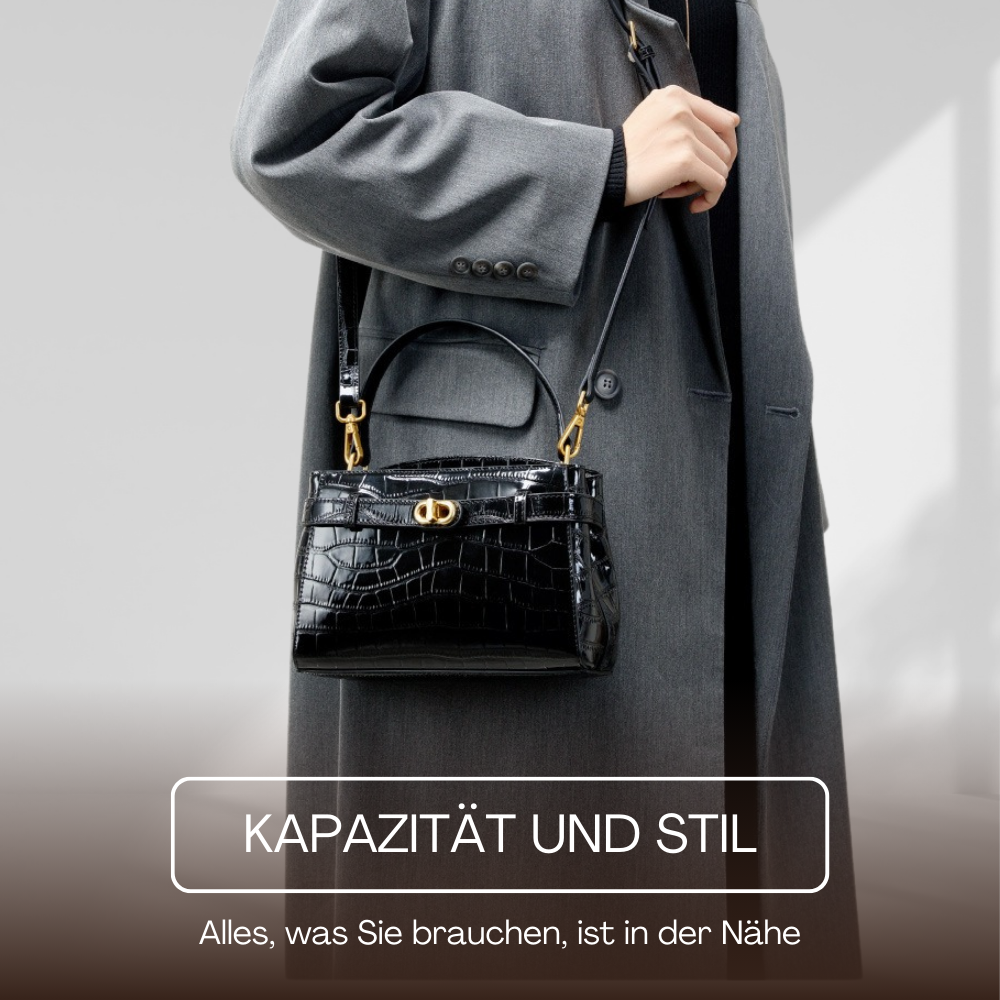 BERK | Strukturierte Ledertasche mit glatter Oberfläche