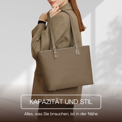 BERK | Tote Tasche aus weichem, genarbtem Leder mit großem Fassungsvermögen