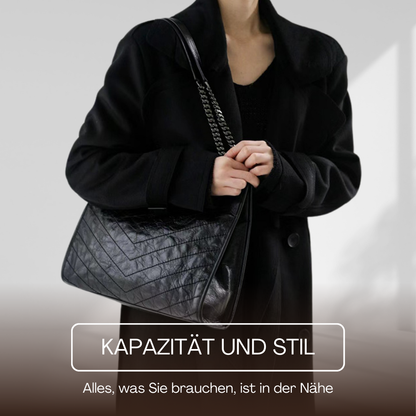 BERK | Tote Tasche aus Leder mit Kettenriemen