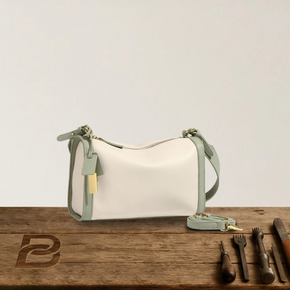 BERK | Hochwertige zweifarbige Tasche aus echtem Leder