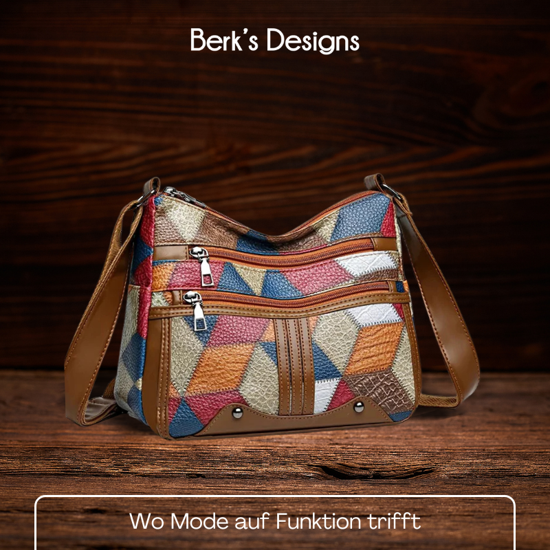 BERK | Colorblock Chic 3D-Muster Crossbody Tasche