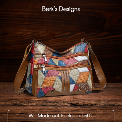 BERK | Colorblock Chic 3D-Muster Crossbody Tasche