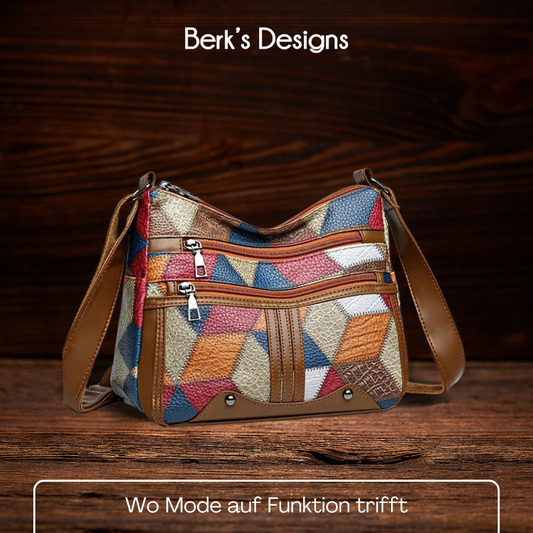 BERK | Colorblock Chic 3D-Muster Crossbody Tasche