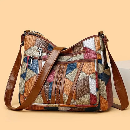 BERK | Colorblock Chic 3D-Muster Crossbody Tasche