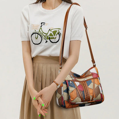 BERK | Colorblock Chic 3D-Muster Crossbody Tasche